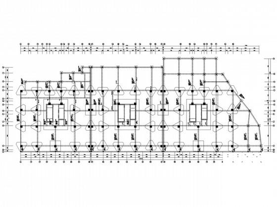 平屋顶22层商住楼框剪结构CAD施工图纸(平面布置图) - 2