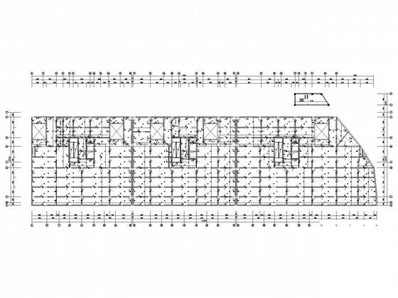 平屋顶22层商住楼框剪结构CAD施工图纸(平面布置图) - 3