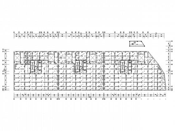 平屋顶22层商住楼框剪结构CAD施工图纸(平面布置图) - 3