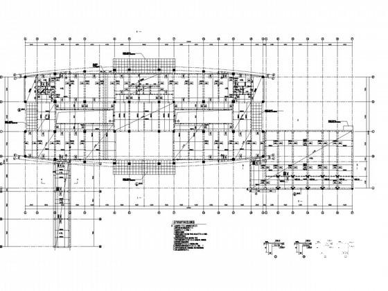 学术办公楼框架结构CAD施工图纸(静力压桩) - 1