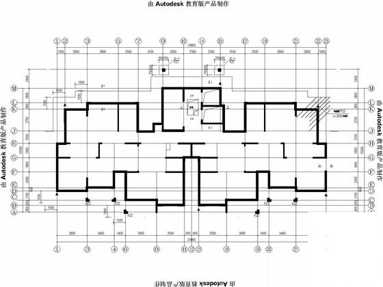 地下2层地上18层剪力墙住宅楼结构CAD施工图纸 - 2