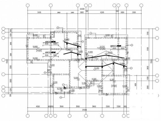 3层框架结构小型住宅楼结构CAD施工图纸（桩基础） - 2