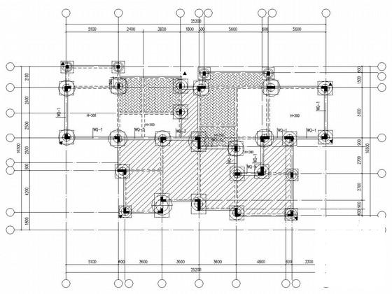 3层框架结构小型住宅楼结构CAD施工图纸（桩基础） - 3