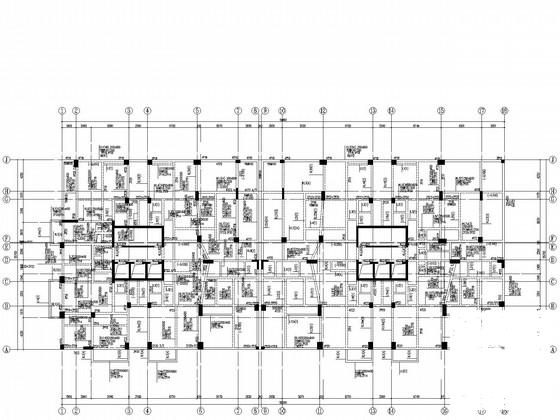 26层框架核心筒带地下室住宅楼结构CAD施工图纸（桩基础） - 1