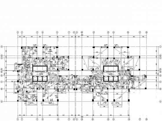 26层框架核心筒带地下室住宅楼结构CAD施工图纸（桩基础） - 3