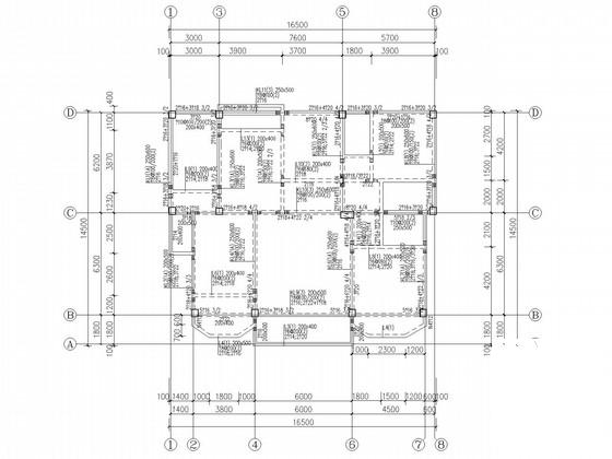 4层框架住宅楼结构CAD施工图纸(独立基础) - 1