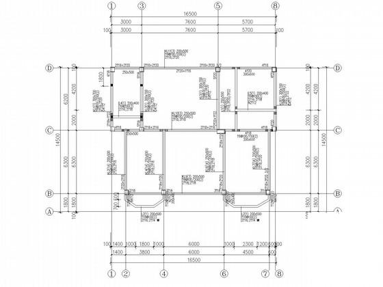 4层框架住宅楼结构CAD施工图纸(独立基础) - 2