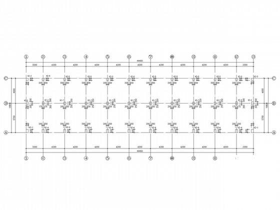 5层框架宿舍楼结构CAD施工图纸(条形基础)(梁平面表示法) - 4