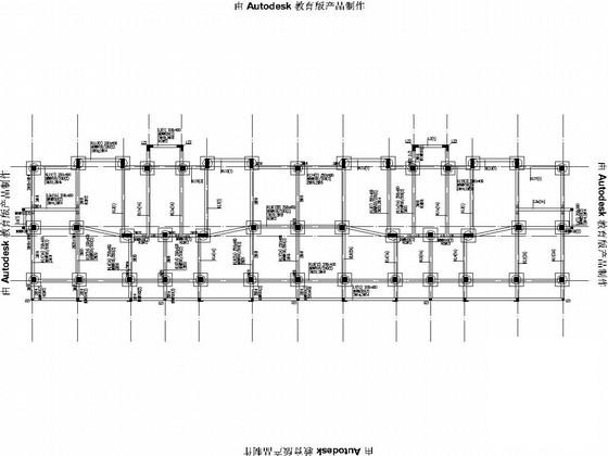 5层带车库框架结构住宅楼结构CAD施工图纸（独立基础） - 1