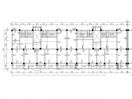 7层框架住宅楼结构CAD施工图纸(现浇板、独基)(平面布置图) - 4