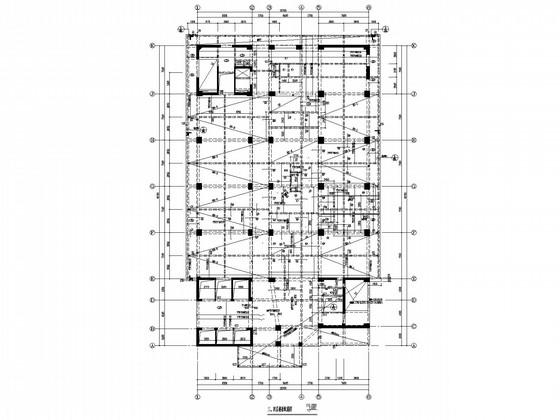 19层医院外科大楼框剪结构CAD施工图纸(桩基础)(平面布置图) - 1