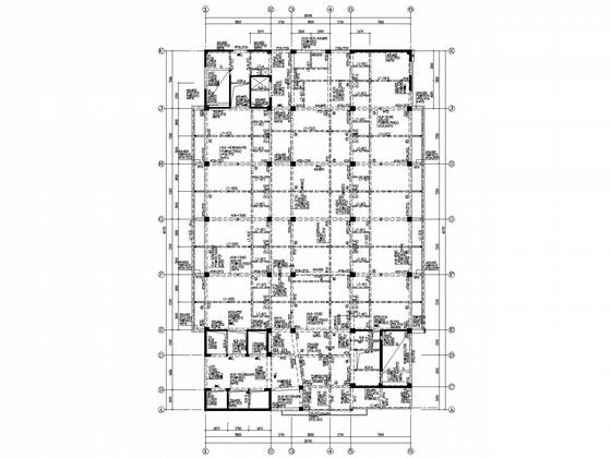 19层医院外科大楼框剪结构CAD施工图纸(桩基础)(平面布置图) - 4