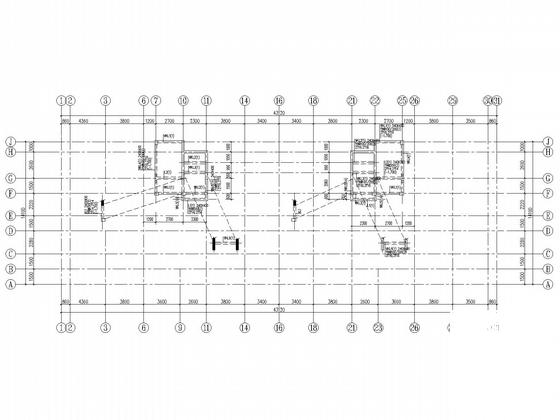 11层框架剪力墙安置小区结构CAD施工图纸(桩基、地下车库) - 4