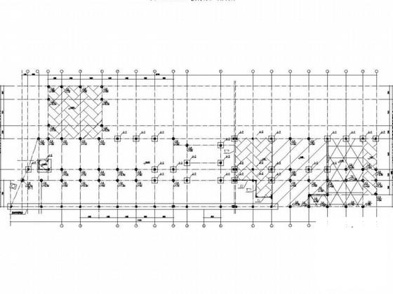 5层框架中学教学楼及室外架空运动场结构CAD施工图纸(人工挖孔桩基础) - 1