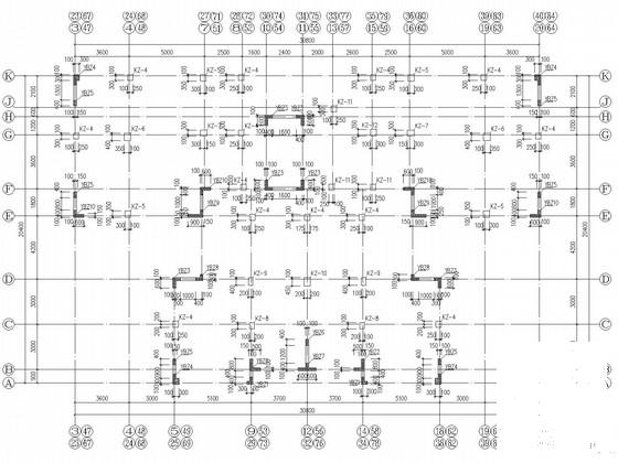 A级4栋联体18层框架剪力墙住宅楼结构CAD施工图纸(抗震设防类别) - 2