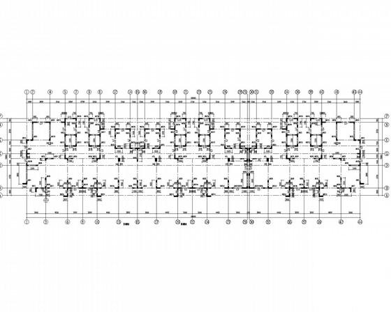 27层桩基础框剪商住楼结构CAD施工图纸(带地下室)(平面布置图) - 1