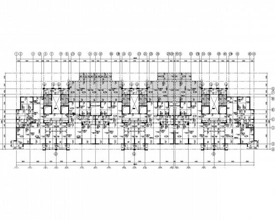 27层桩基础框剪商住楼结构CAD施工图纸(带地下室)(平面布置图) - 2