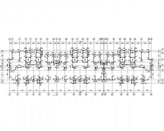 27层桩基础框剪商住楼结构CAD施工图纸(带地下室)(平面布置图) - 3
