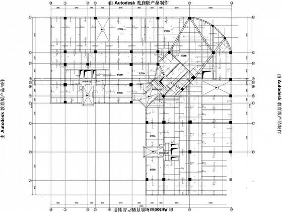 L型17层框剪住宅楼结构CAD施工图纸(筏板基础，6度设防) - 1