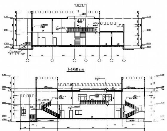 2层幼儿园建筑结构电气设备CAD施工图纸 - 2