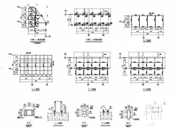 财富商业广场钢结构广告牌结构CAD施工图纸 - 2