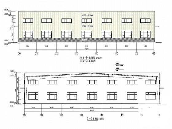 40米跨门式刚架结构厂房结构CAD施工图纸（结构计算书） - 1