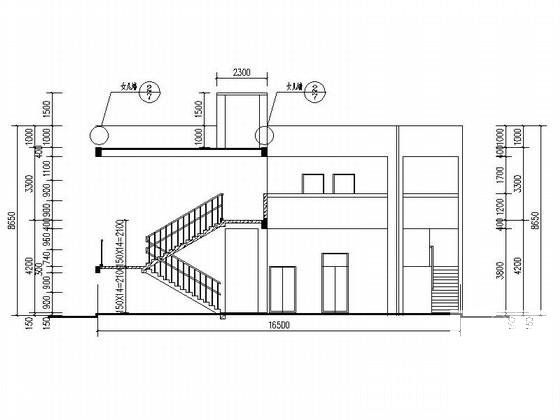 2层现代风格乡镇幼儿园建筑施工CAD图纸 - 2