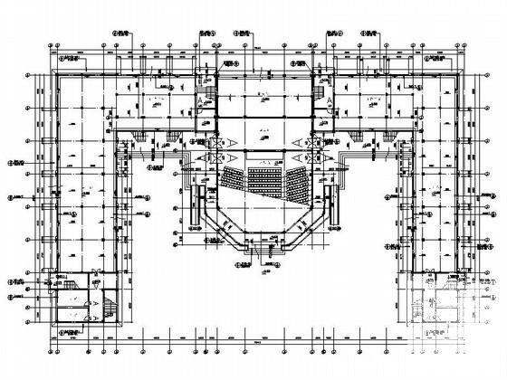 中学4层综合楼建筑施工CAD图纸 - 3