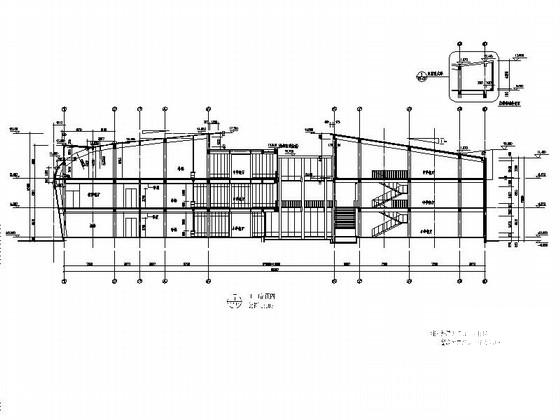 3层现代风格中学教学楼建筑施工CAD图纸 - 2