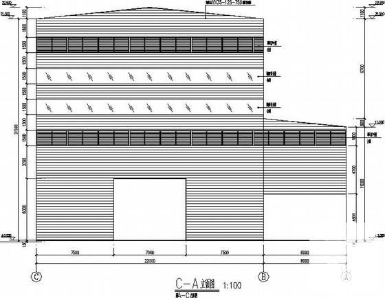 带吊车高低跨门式刚架厂房结构CAD施工图纸（独立基础） - 1