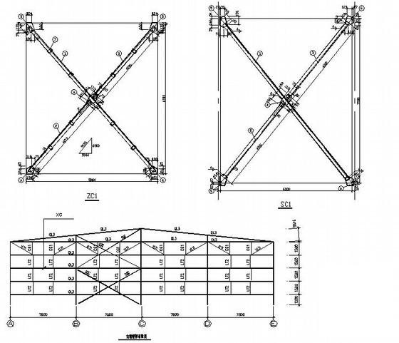 30m跨单层轻钢结构厂房结构CAD施工图纸（独立基础）(平面布置图) - 4