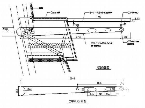 中学观光塔外立面装饰工程幕墙结构CAD施工图纸 - 5