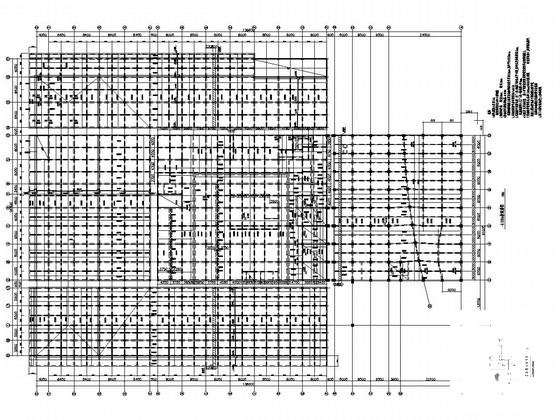 地上2层钢框架结构展厅与车间厂房结构CAD施工图纸 - 3