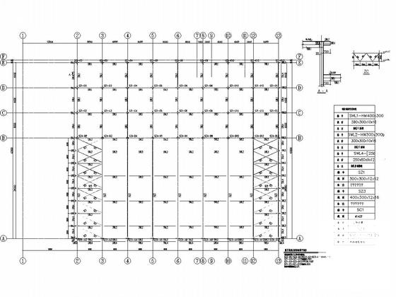 地上2层钢框架结构展厅与车间厂房结构CAD施工图纸 - 5