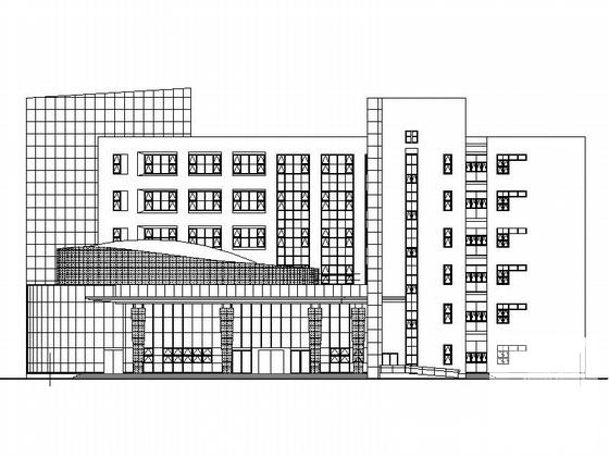 大学6层教学楼建筑施工CAD图纸 - 1
