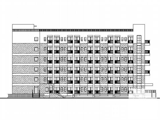 市级灾后重建中学宿舍楼设计CAD施工图纸 - 1