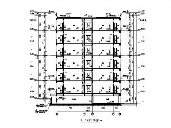 市级灾后重建中学宿舍楼设计CAD施工图纸 - 2