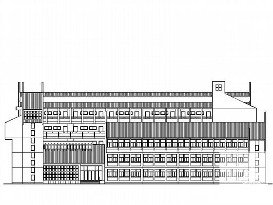 5层中学教学楼的建筑CAD施工图纸 - 1