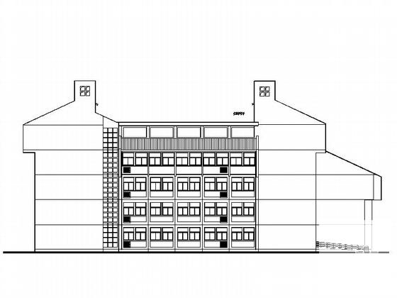 5层中学教学楼的建筑CAD施工图纸 - 2