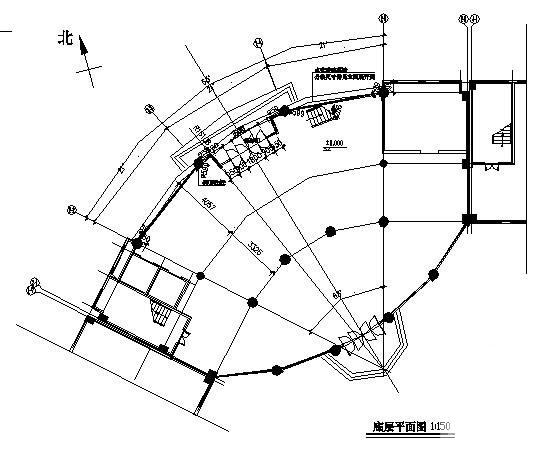 车间办公楼玻璃幕墙结构CAD施工图纸 - 1