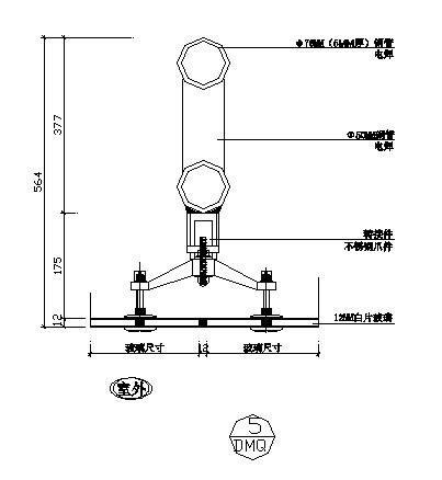 车间办公楼玻璃幕墙结构CAD施工图纸 - 4