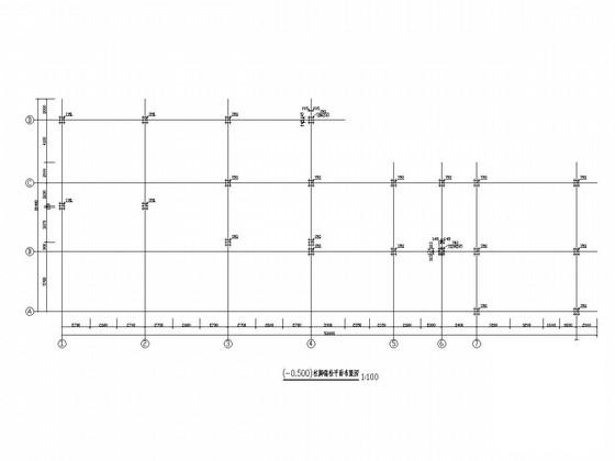 地上2层钢框架结构车间厂房结构CAD施工图纸（独立基础） - 1