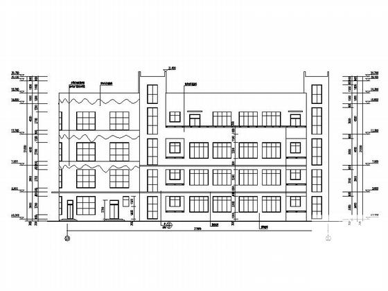 4层市级现代风格幼儿园教学楼建筑设计CAD施工图纸（两栋教学楼） - 4