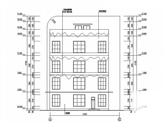 4层市级现代风格幼儿园教学楼建筑设计CAD施工图纸（两栋教学楼） - 5