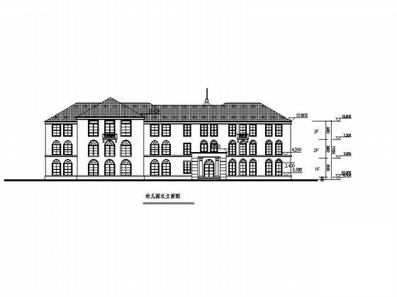 欧式风格3层幼儿园建筑CAD施工图纸(平面图) - 4