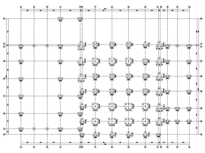 克莱斯勒4s店建筑结构CAD施工图纸（门式刚架）(基础设计等级) - 1