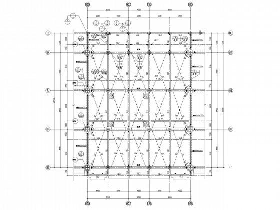 五星酒店22米转换桁架上托6层结构CAD施工图纸(梁柱节点) - 2