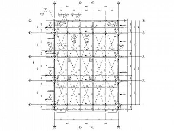 五星酒店22米转换桁架上托6层结构CAD施工图纸(梁柱节点) - 2