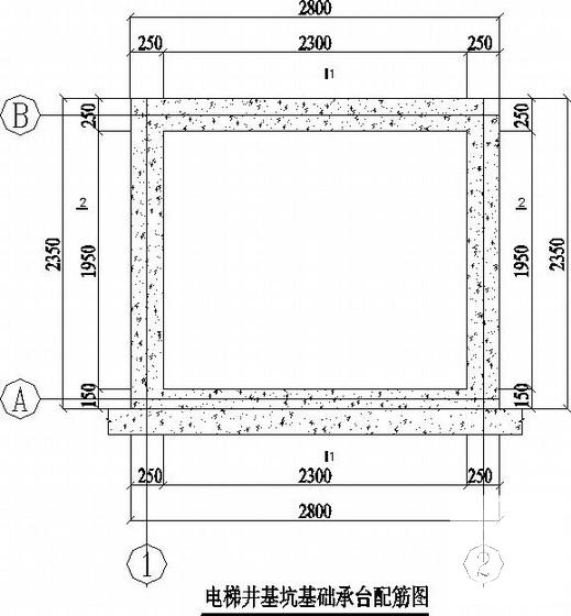 6层电梯钢框架结构CAD施工图纸（7度抗震）(平面布置图) - 1