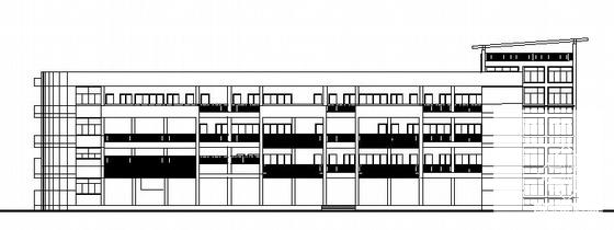 上大附中4层电教楼建筑方案设计CAD图纸 - 1